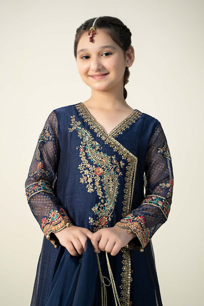 Maria B | 3 Piece Embroidered Paper Cotton Suit | MKD-W24-22 - Libasekhas