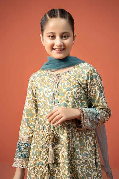 Maria B | 3 Piece Printed Linen Suit | MKD-W24-25 - Libasekhas