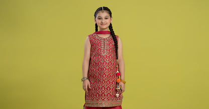 Maria B | 3 Piece Embroidered Organza Suit | MKS-EF24-14 - Libasekhas