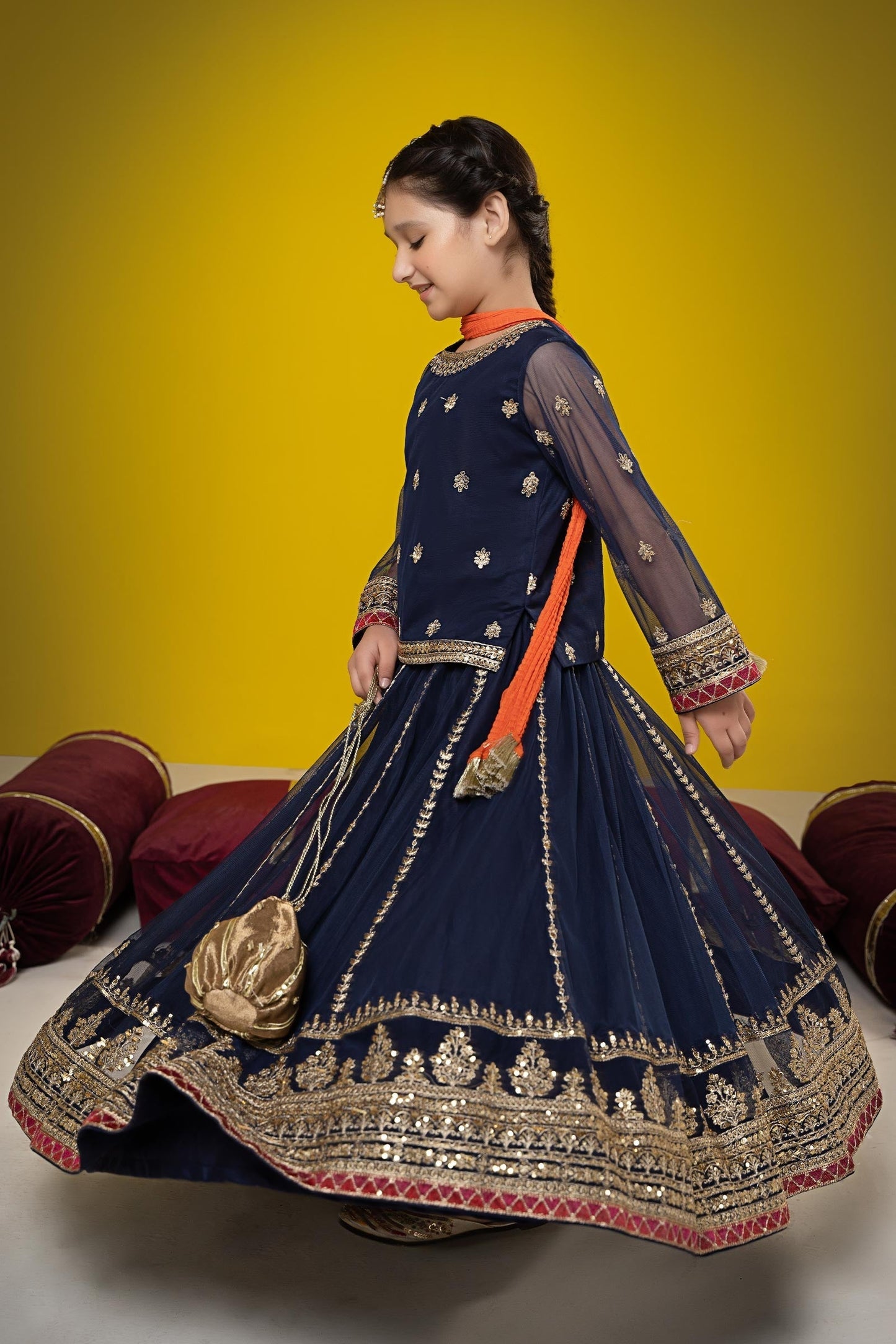 Maria B | Suit Navy Blue MKS-W23-35 - Libasekhas