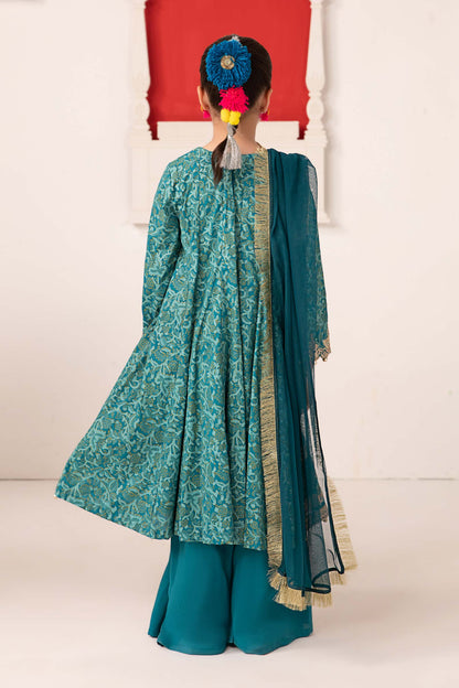 Maria B | 3 Piece Printed Raw Silk Suit | MKS-EA24-05 - Libasekhas