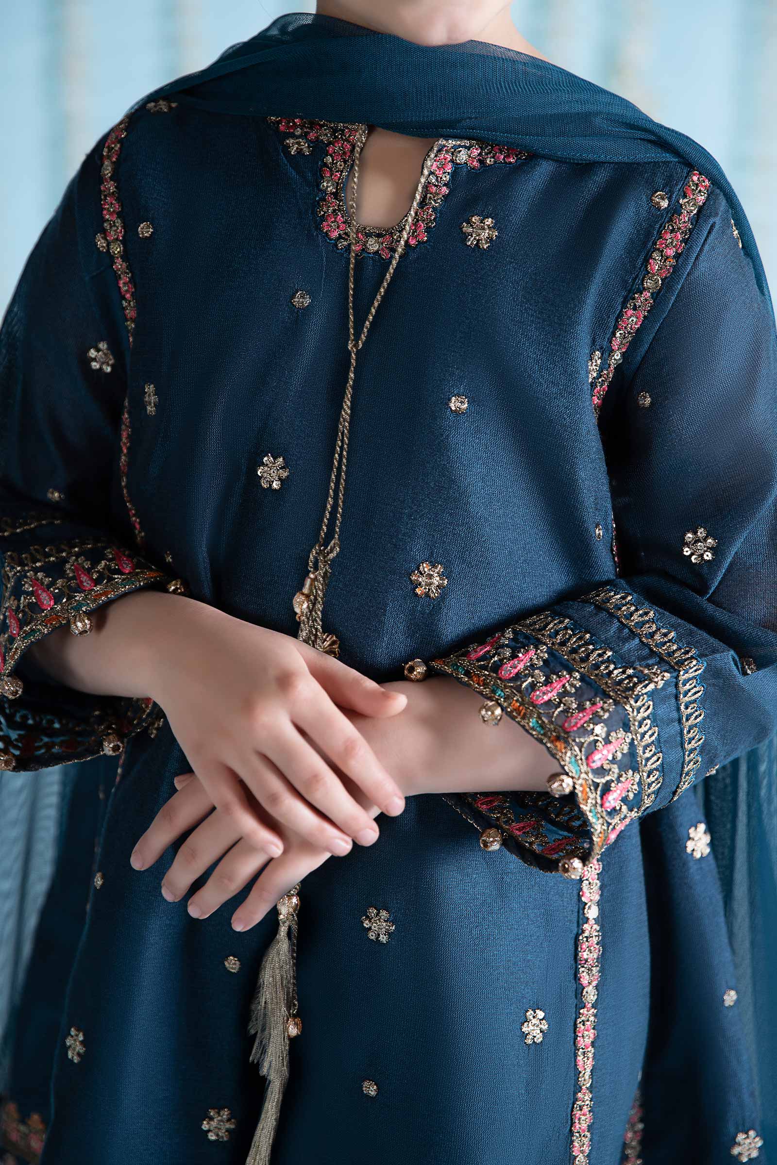 Maria B | 3 Piece Embroidered Yarn Dyed Suit | MKS-EA24-19 - Libasekhas