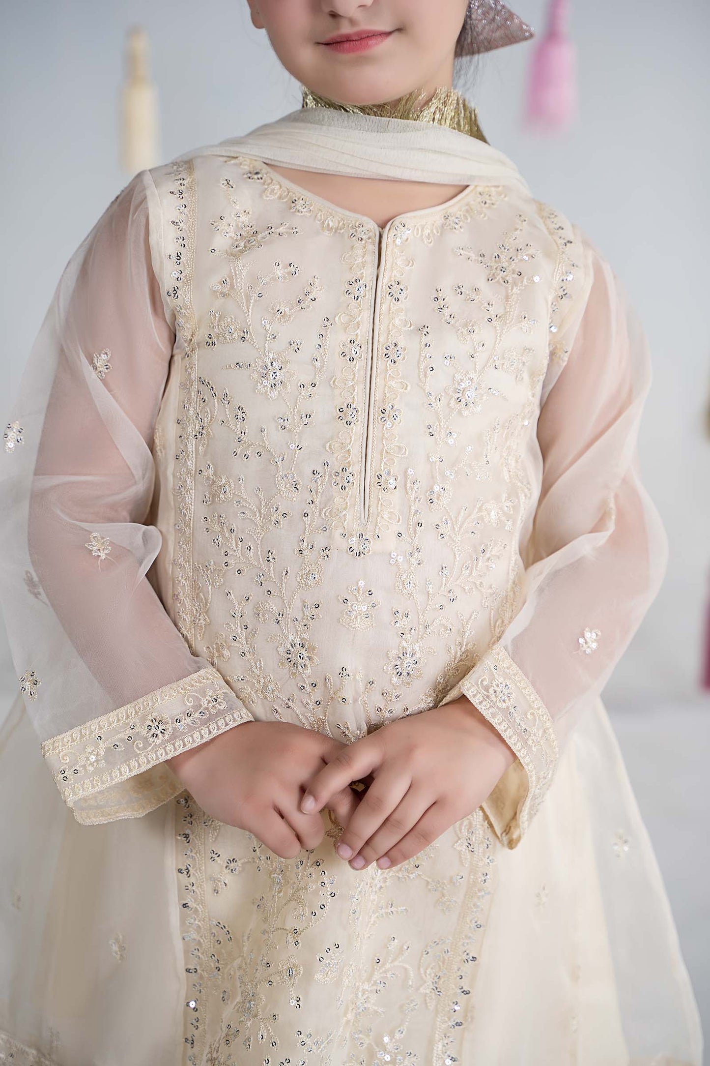 Maria B | 3 Piece Embroidered Organza Suit | MKS-EA24-25 - Libasekhas