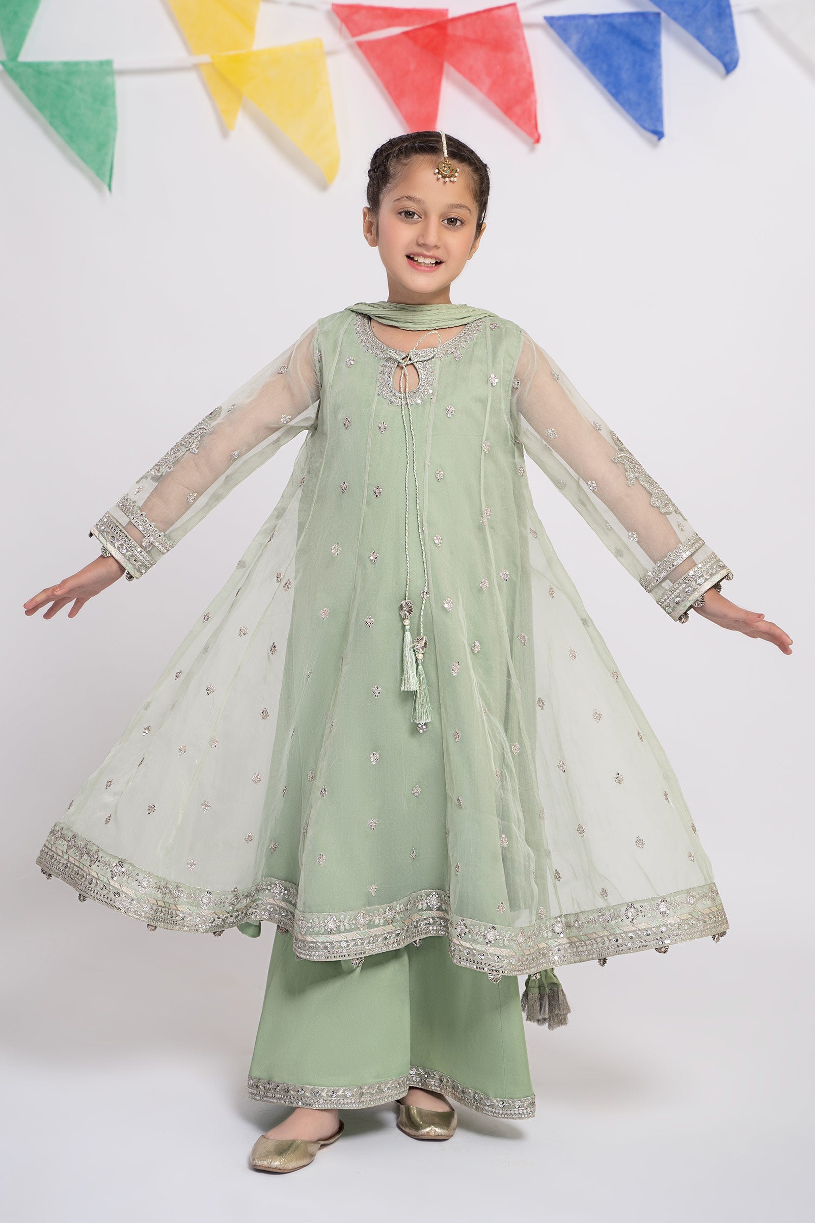 Maria B | 3 Piece Embroidered Organza Suit | MKS-EF24-15 - Libasekhas