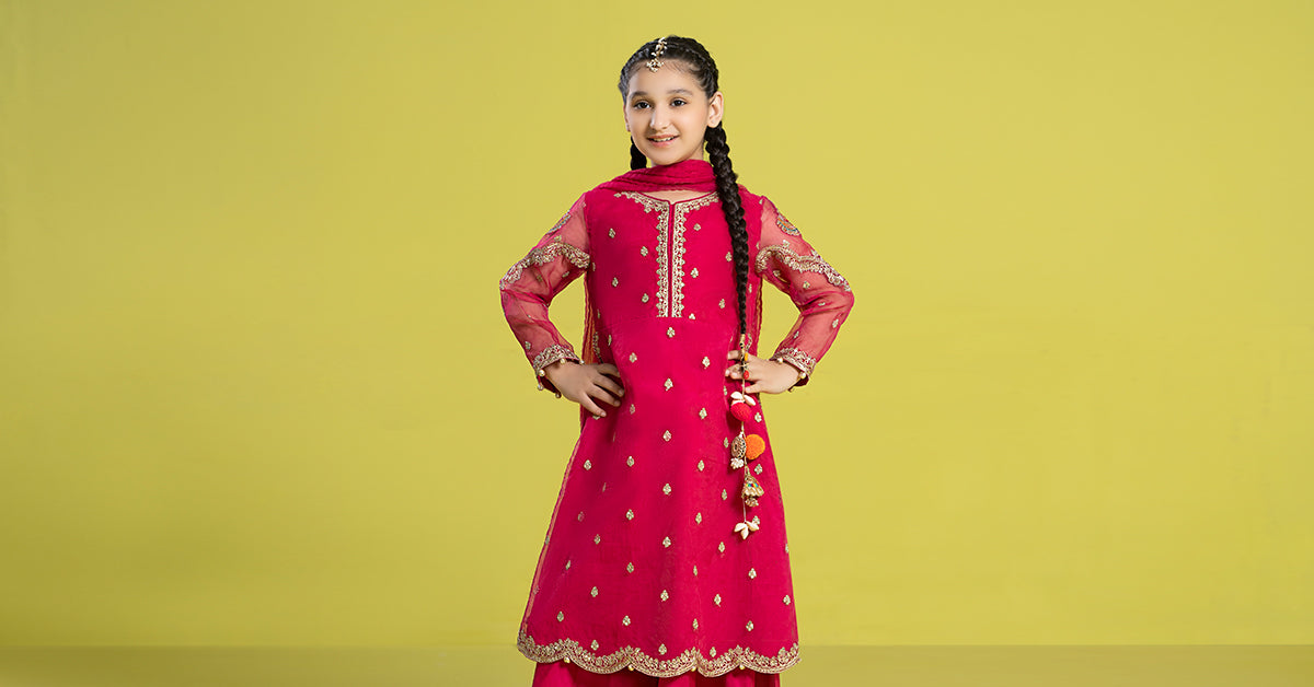 Maria B | 3 Piece Embroidered Organza Suit | MKS-EF24-23 - Libasekhas