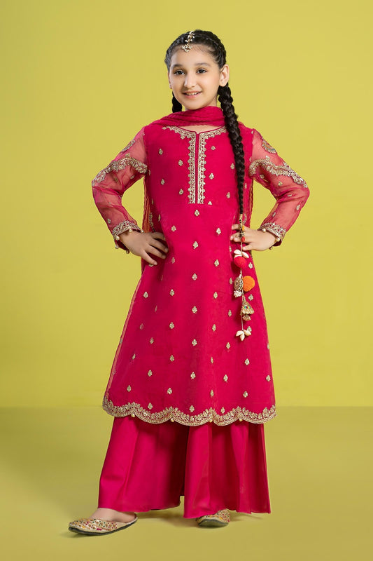 Maria B | 3 Piece Embroidered Organza Suit | MKS-EF24-23 - Libasekhas