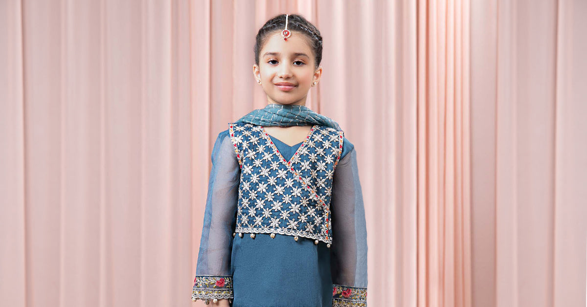 Maria B | 3 Piece Embroidered Organza Suit | MKS-EF24-29 - Libasekhas