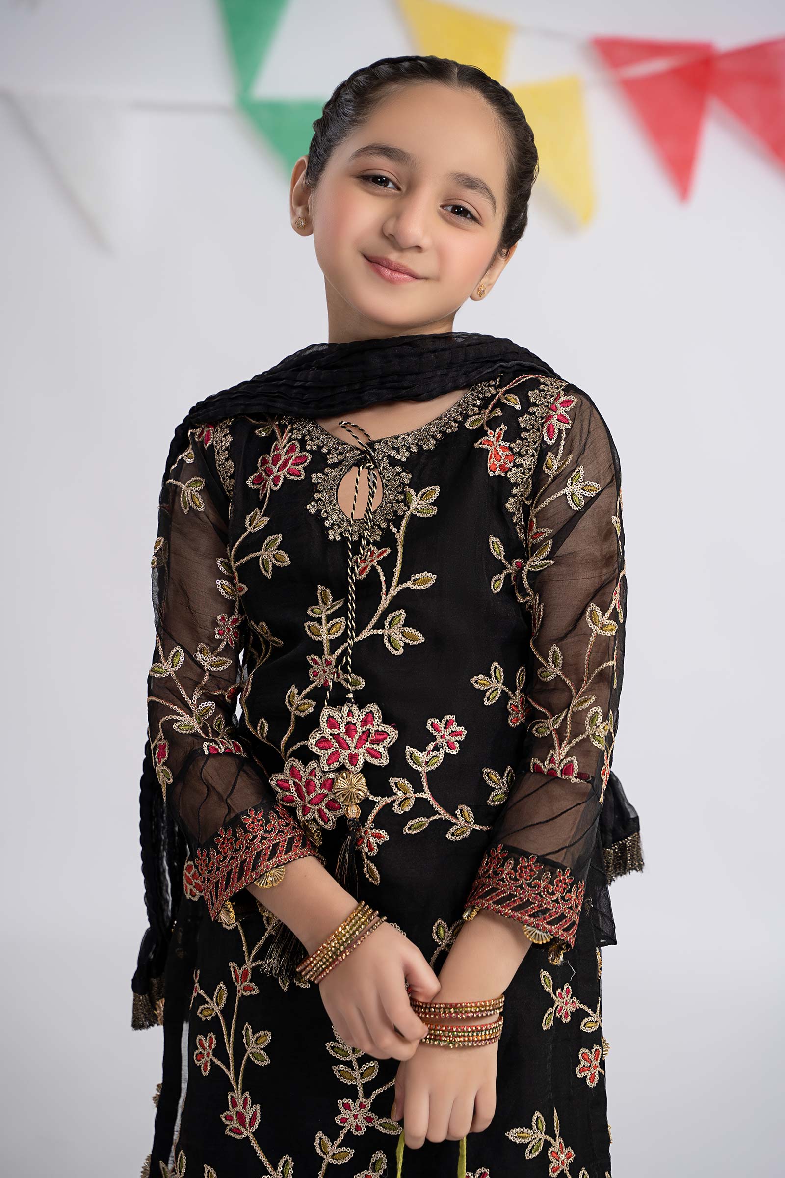 Maria B | 3 Piece Embroidered Organza Suit | MKS-EF24-30 - Libasekhas