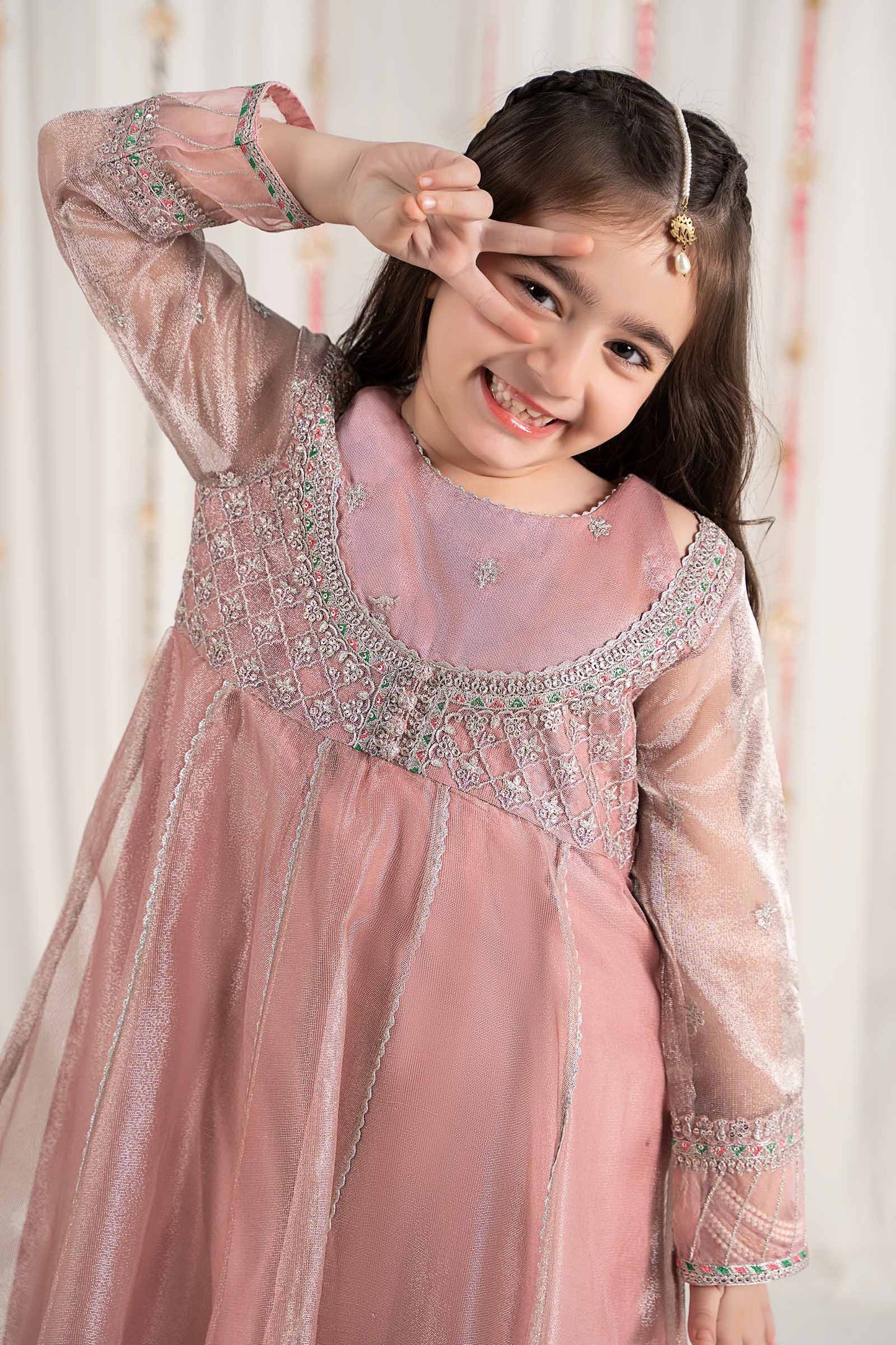 Maria B | 3 Piece Embroidered Zari Net Suit | MKS-EF25-01 - Libasekhas