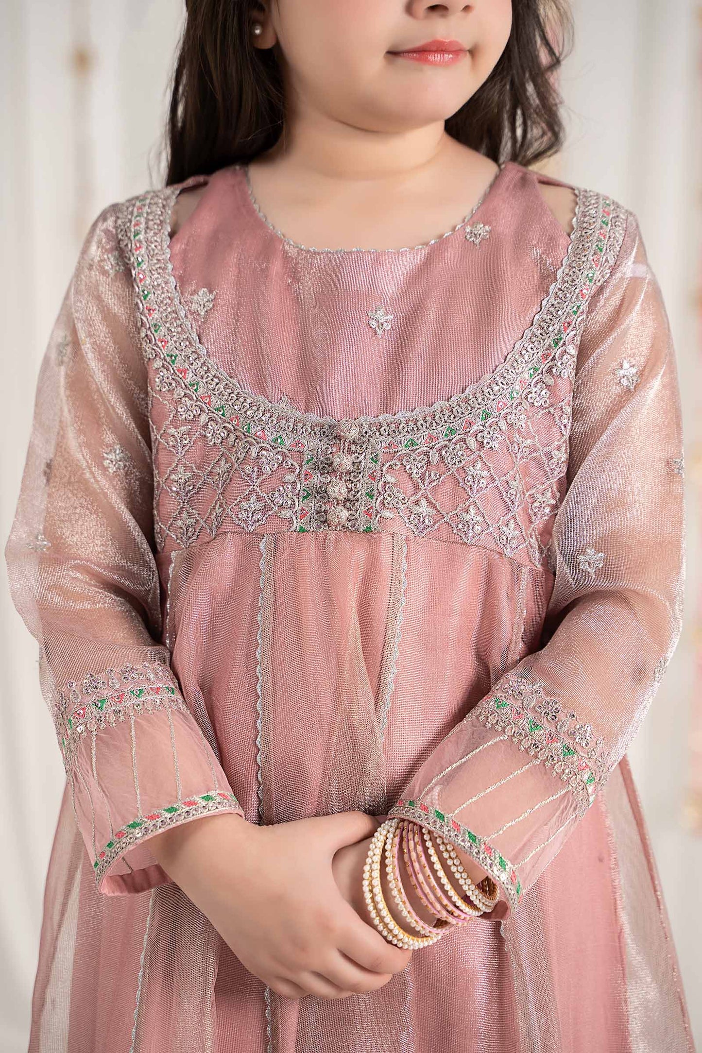 Maria B | 3 Piece Embroidered Zari Net Suit | MKS-EF25-01 - Libasekhas