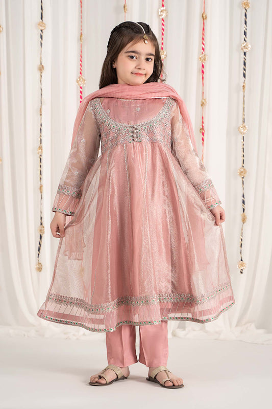 Maria B | 3 Piece Embroidered Zari Net Suit | MKS-EF25-01 - Libasekhas