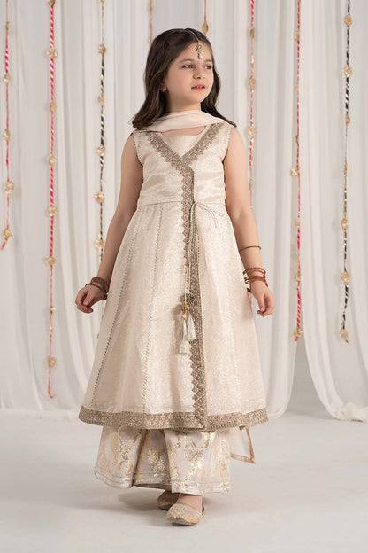 Maria B | 3 Piece Embroidered Cotton Staple Zari Suit | MKS-EF25-04 - Libasekhas