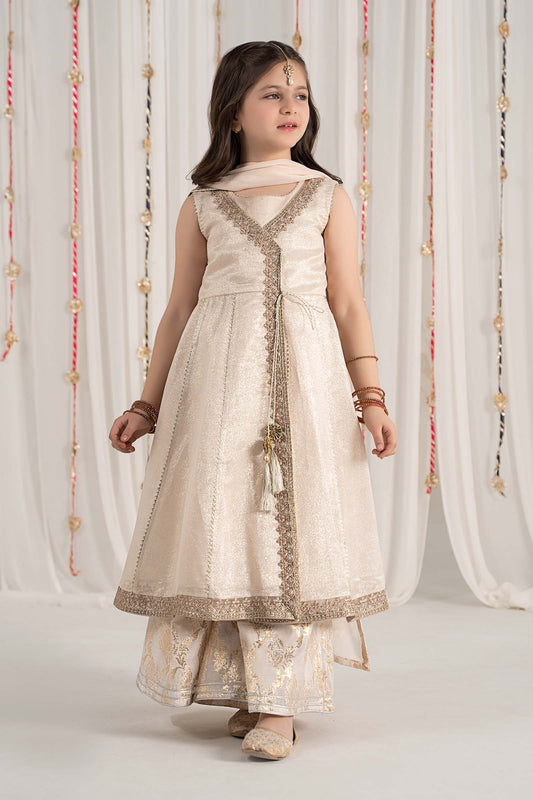 Maria B | 3 Piece Embroidered Cotton Staple Zari Suit | MKS-EF25-04 - Libasekhas