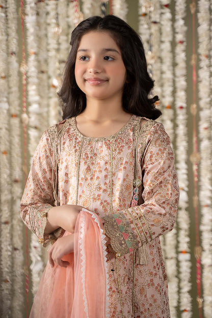 Maria B | 3 Piece Embroidered Cotton Satin Suit | MKS-EF25-08 - Libasekhas