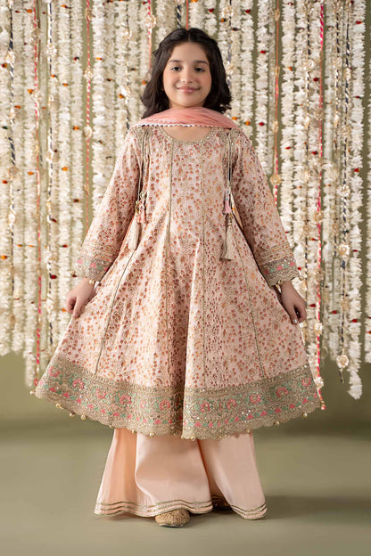 Maria B | 3 Piece Embroidered Cotton Satin Suit | MKS-EF25-08 - Libasekhas