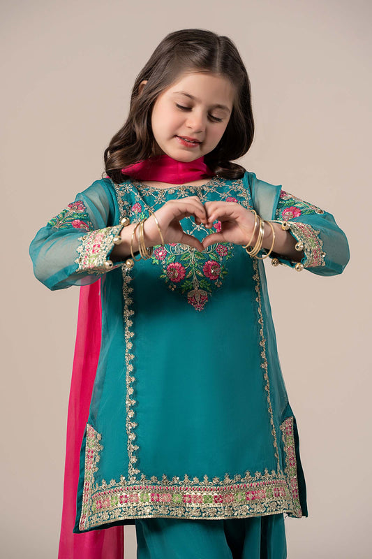 Maria B | 3 Piece Embroidered Organza Suit | MKS-EF25-16 - Libasekhas