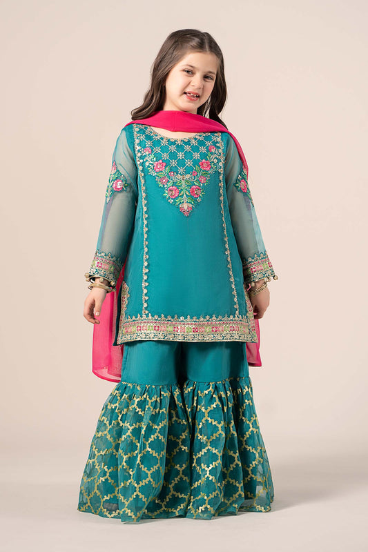 Maria B | 3 Piece Embroidered Organza Suit | MKS-EF25-16 - Libasekhas