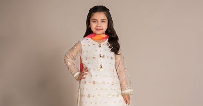 Maria B | 3 Piece Embroidered Organza Lurex Suit | MKS-EF25-20 - Libasekhas