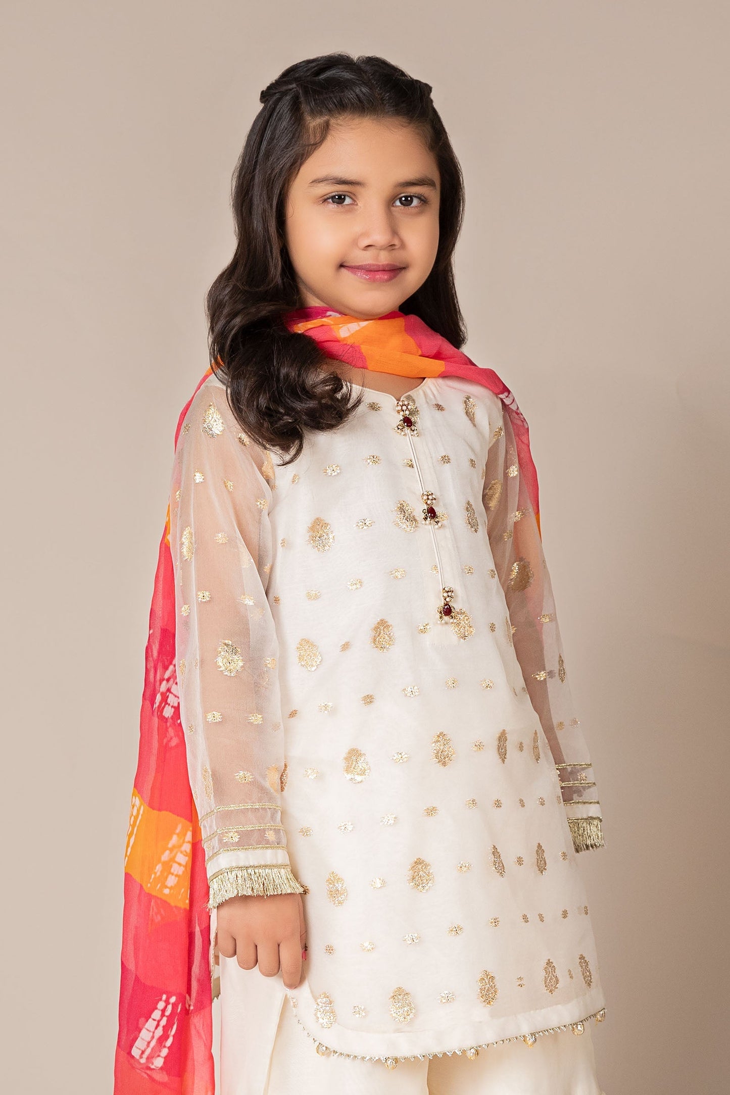 Maria B | 3 Piece Embroidered Organza Lurex Suit | MKS-EF25-20 - Libasekhas