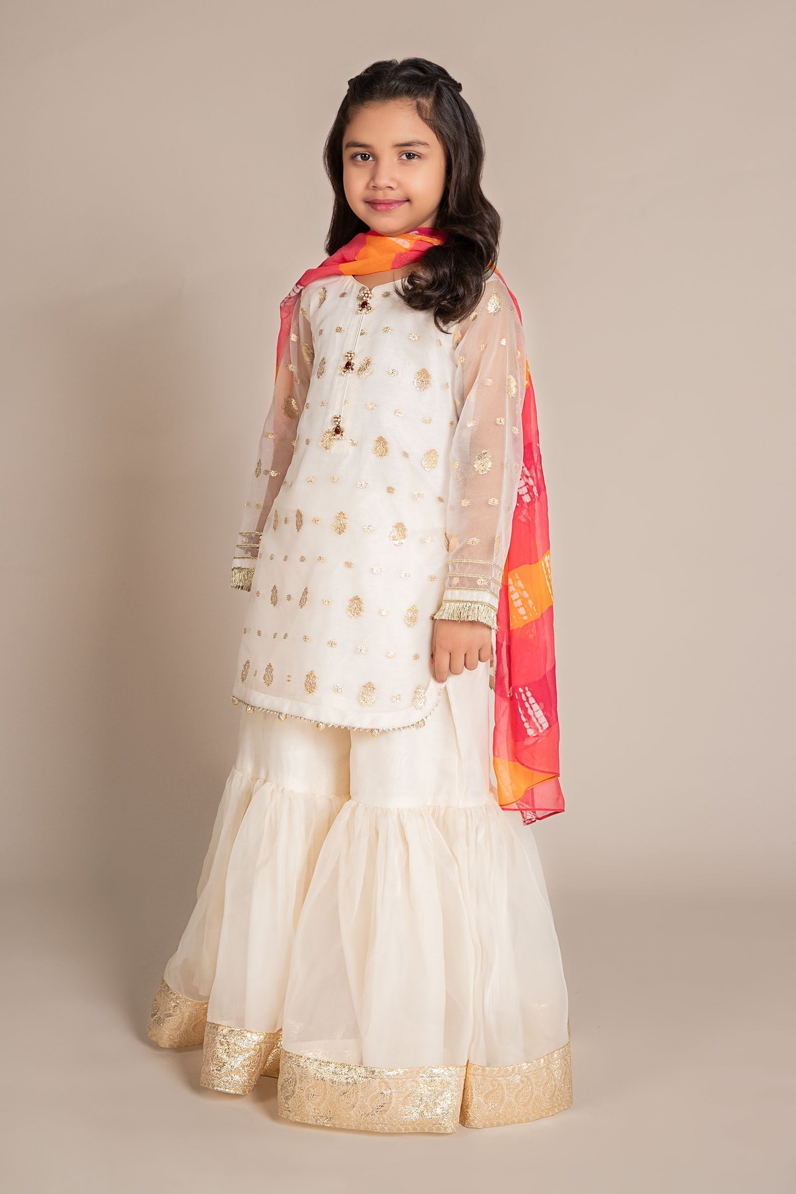 Maria B | 3 Piece Embroidered Organza Lurex Suit | MKS-EF25-20 - Libasekhas