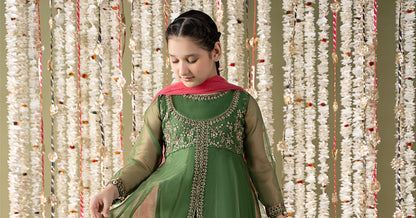 Maria B | 3 Piece Embroidered Organza Suit | MKS-EF25-32 - Libasekhas