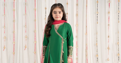 Maria B | 3 Piece Embroidered Cotton Satin Suit | MKS-EF25-41 - Libasekhas