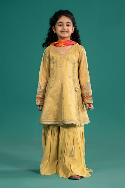 Maria B | 3 Piece Embroidered Cotton Zari Net Suit | MKS-EF25-46 - Libasekhas