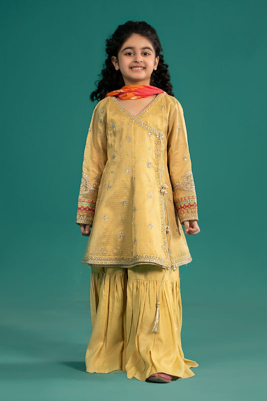 Maria B | 3 Piece Embroidered Cotton Zari Net Suit | MKS-EF25-46 - Libasekhas