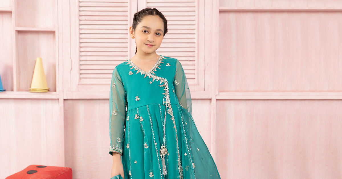 Maria B | 3 Piece Embroidered Organza Suit | MKS-PF24-01 - Libasekhas