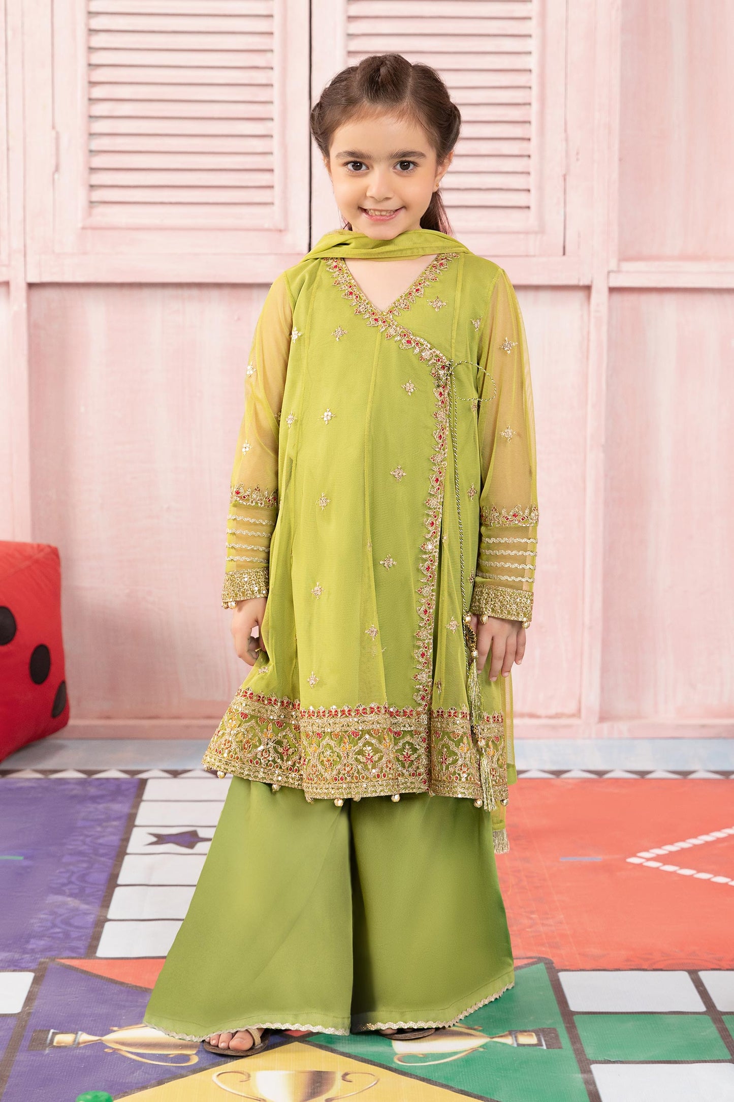 Maria B | 3 Piece Embroidered Net Suit | MKS-PF24-05 - Libasekhas