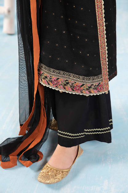 Maria B | 3 Piece Embroidered Cotton Zari Net Suit | MKS-PF24-06 - Libasekhas