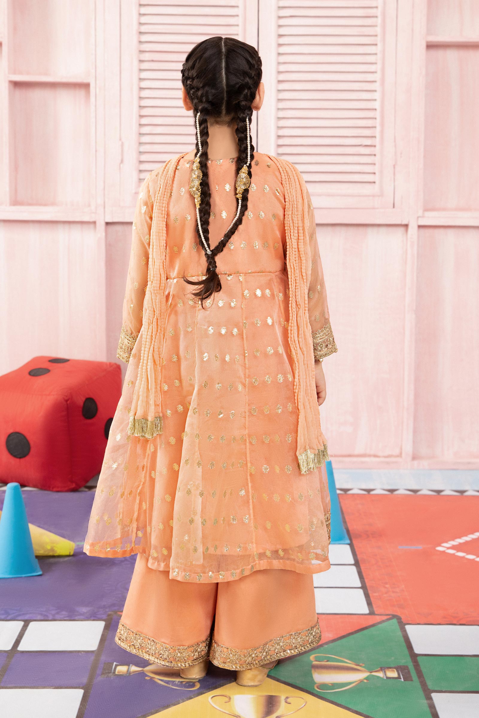 Maria B | 3 Piece Embroidered Organza Suit | MKS-PF24-07 - Libasekhas