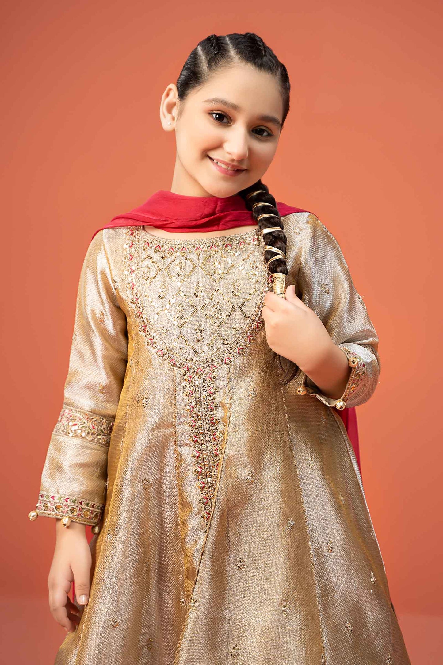 Maria B | 3 Piece Embroidered Zari jacquard Suit | MKS-W24-03 - Libasekhas