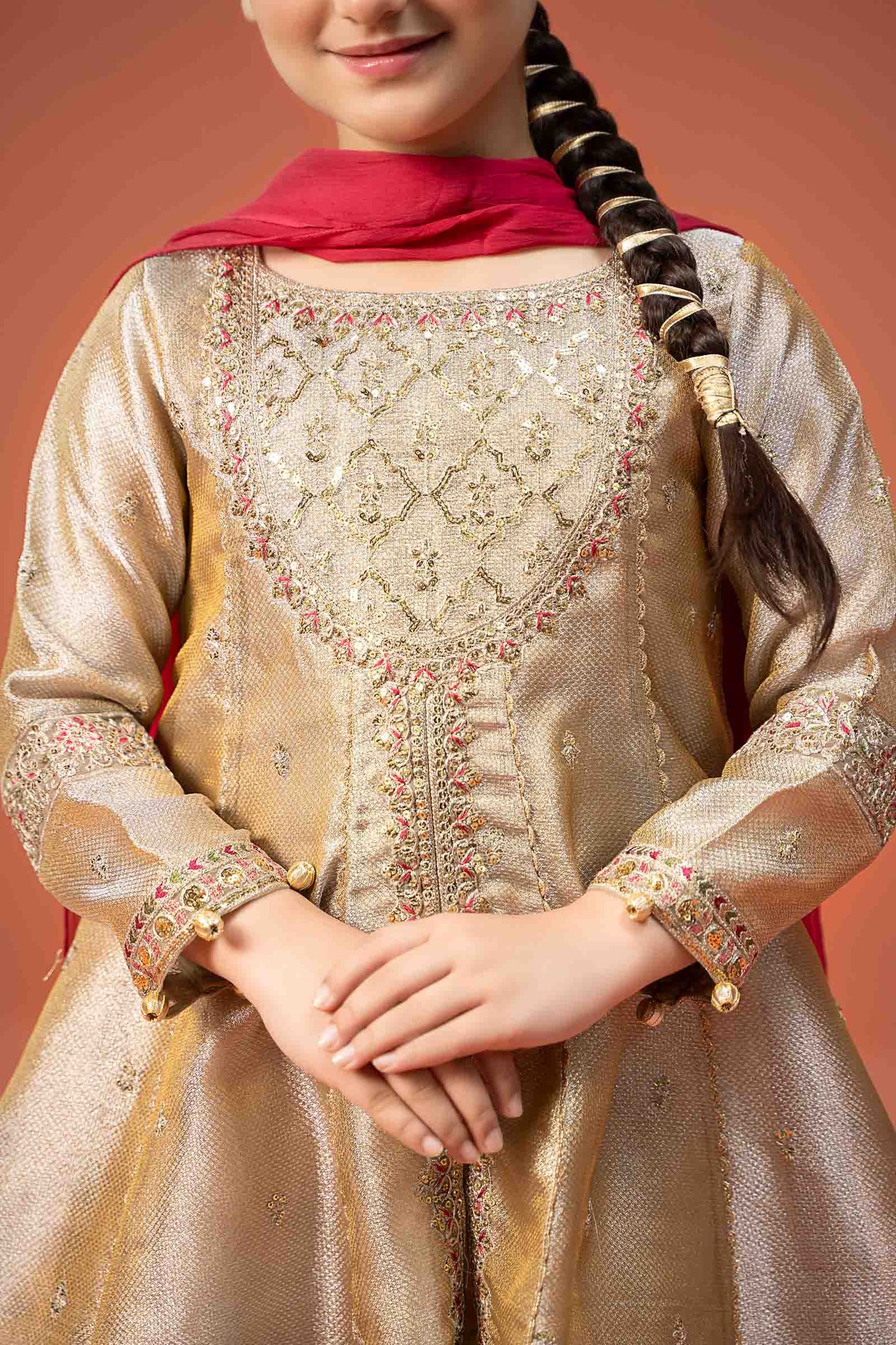Maria B | 3 Piece Embroidered Zari jacquard Suit | MKS-W24-03 - Libasekhas
