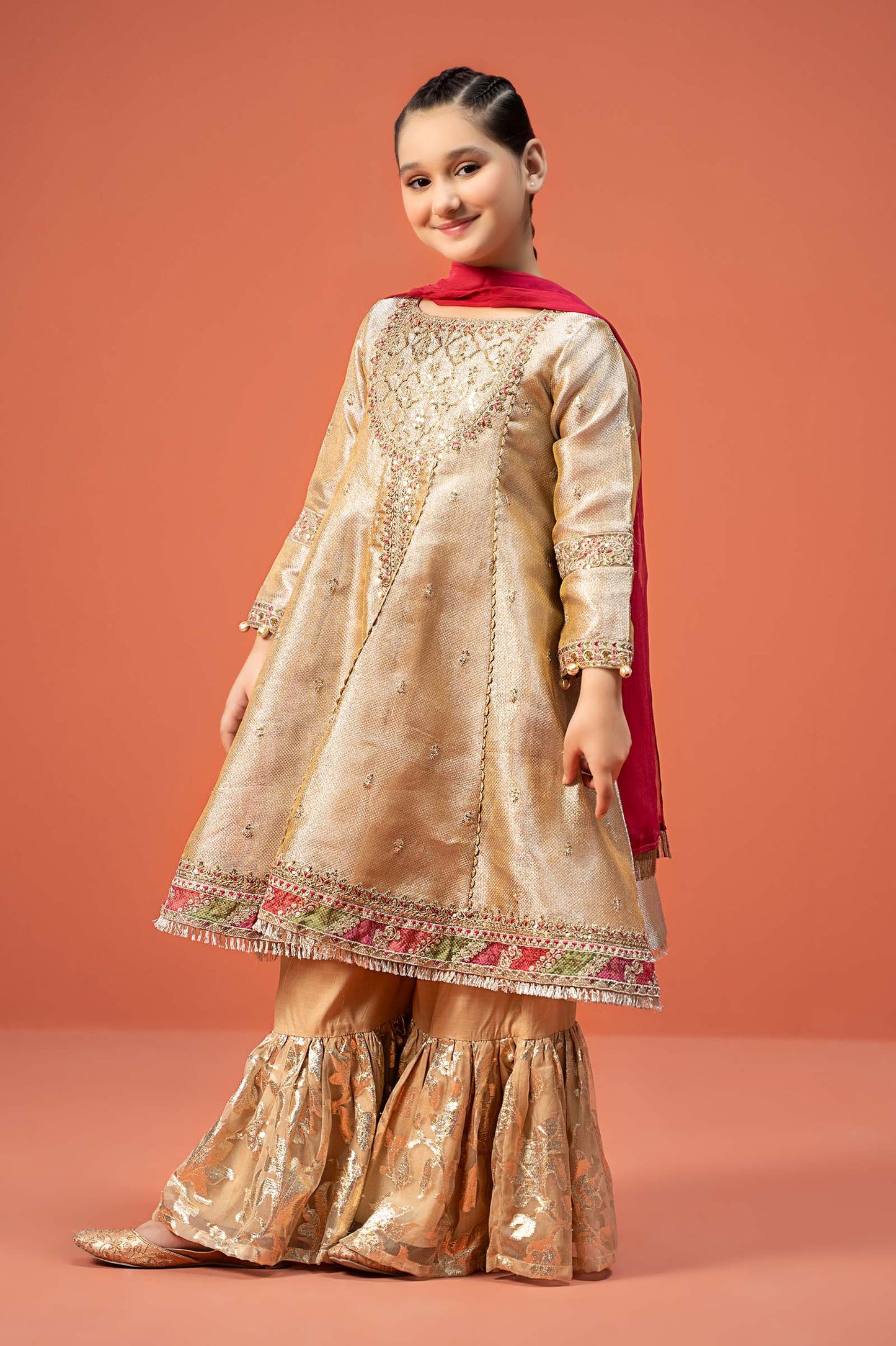 Maria B | 3 Piece Embroidered Zari jacquard Suit | MKS-W24-03 - Libasekhas