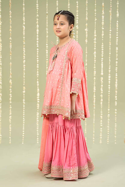 Maria B | 3 Piece Embroidered Paper Cotton Lurex Suit | MKS-W24-11 - Libasekhas