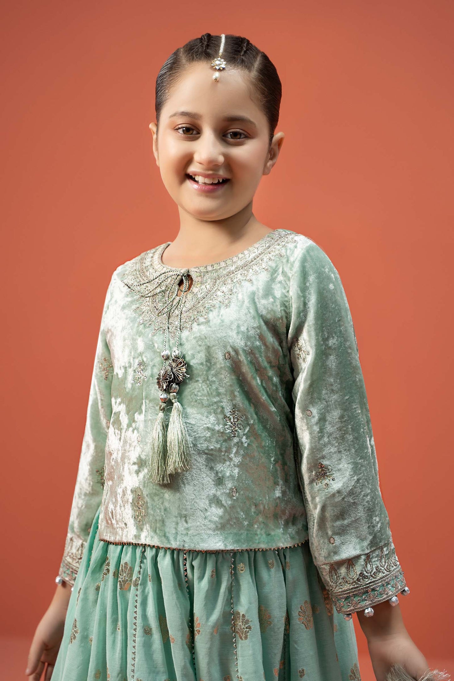 Maria B | 3 Piece Embroidered Velvet Suit | MKS-W24-14 - Libasekhas
