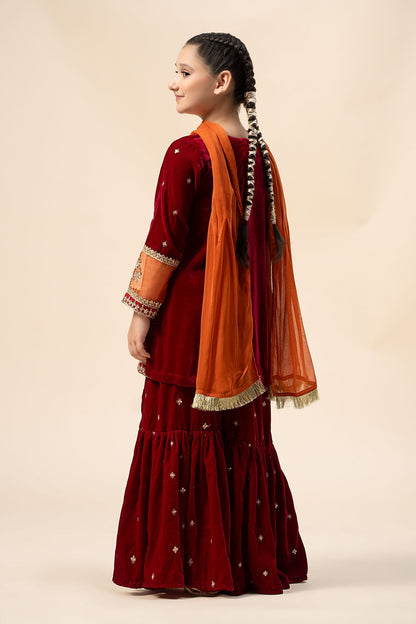 Maria B | 3 Piece Embroidered Velvet Suit | MKS-W24-16 - Libasekhas