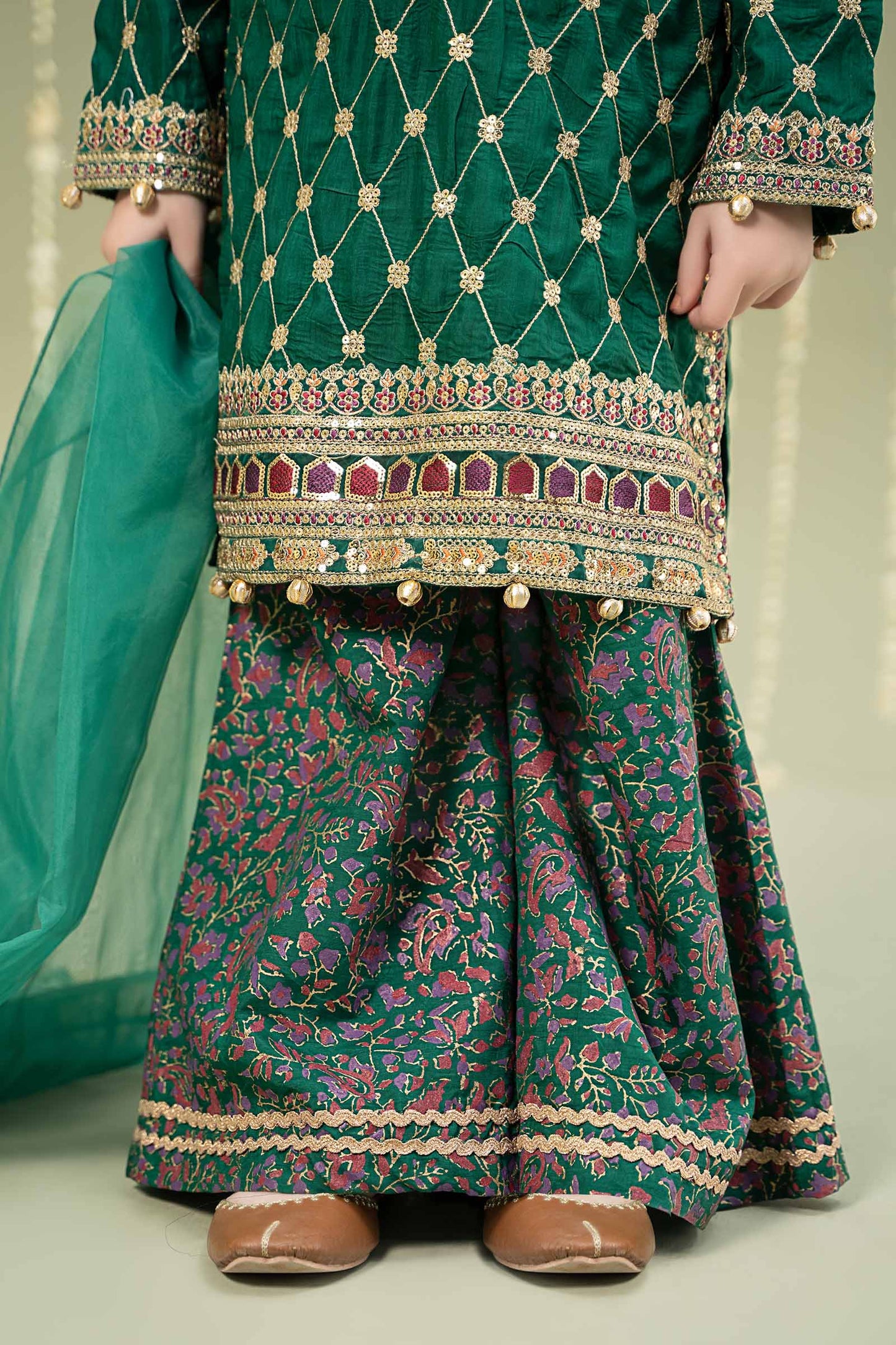 Maria B | 3 Piece Embroidered Raw Silk Suit | MKS-W24-28 - Libasekhas