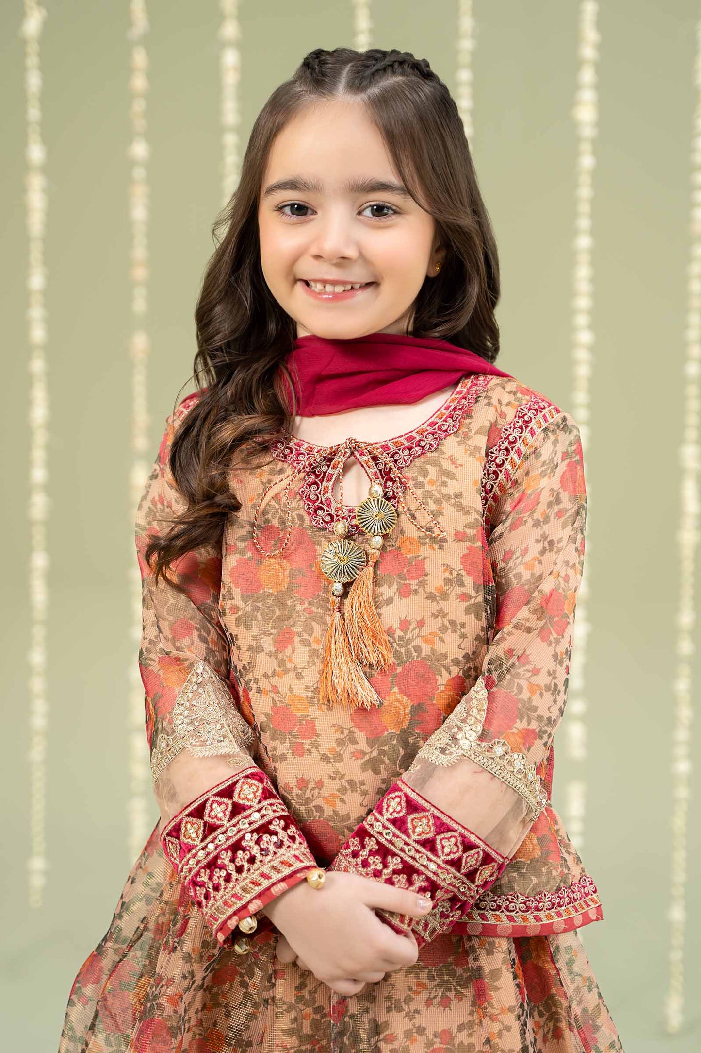 Maria B | 3 Piece Embroidered Cotton Maoori Net Suit | MKS-W24-35 - Libasekhas