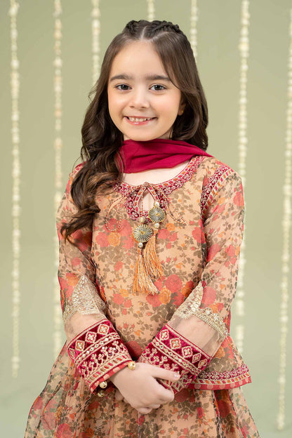 Maria B | 3 Piece Embroidered Cotton Maoori Net Suit | MKS-W24-35 - Libasekhas