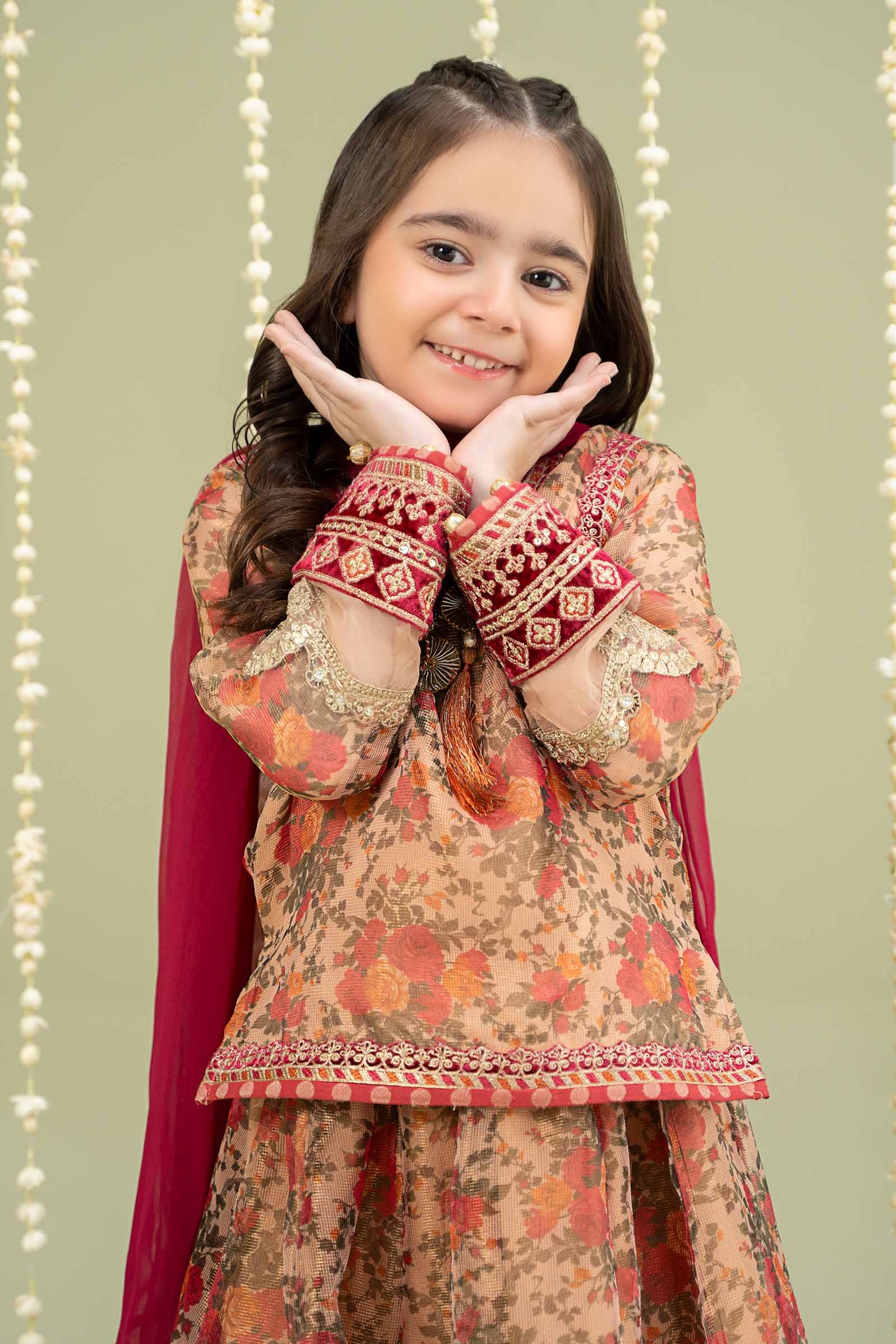 Maria B | 3 Piece Embroidered Cotton Maoori Net Suit | MKS-W24-35 - Libasekhas