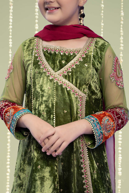 Maria B | 3 Piece Embroidered Velvet Suit | MKS-W24-15 - Libasekhas