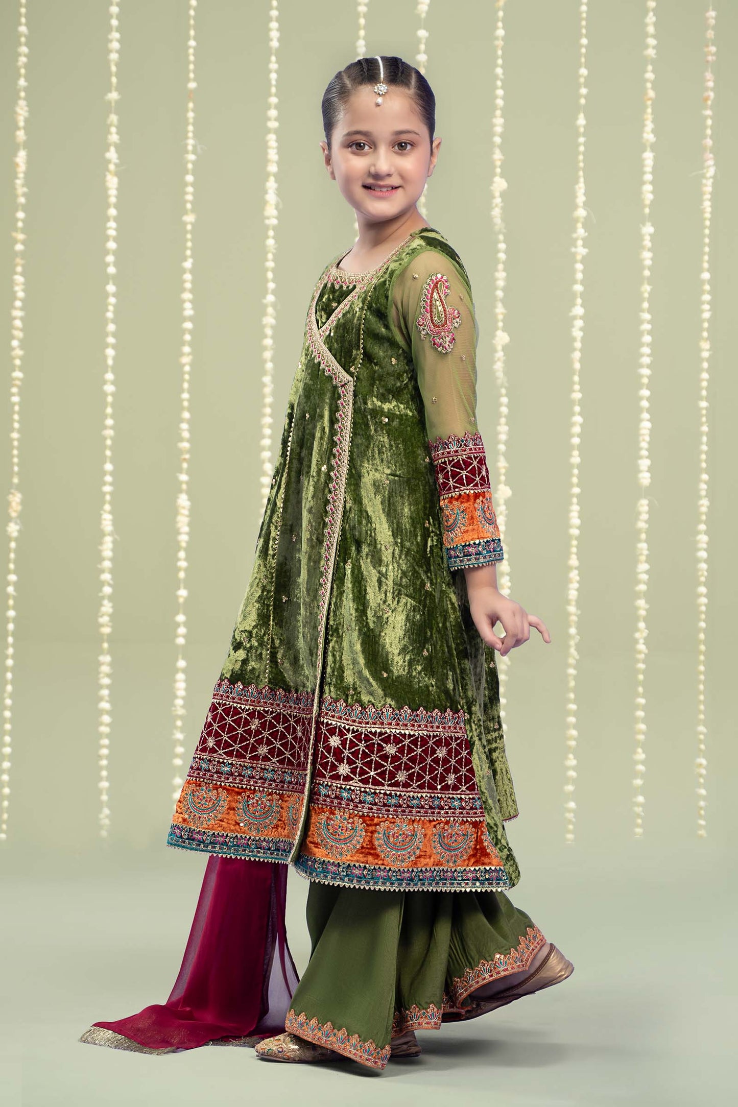 Maria B | 3 Piece Embroidered Velvet Suit | MKS-W24-15 - Libasekhas