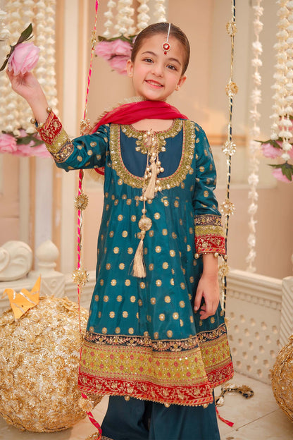 Maria B | 3 Piece Embroidered Jamawar Suit | MKS-W24-22 - Libasekhas