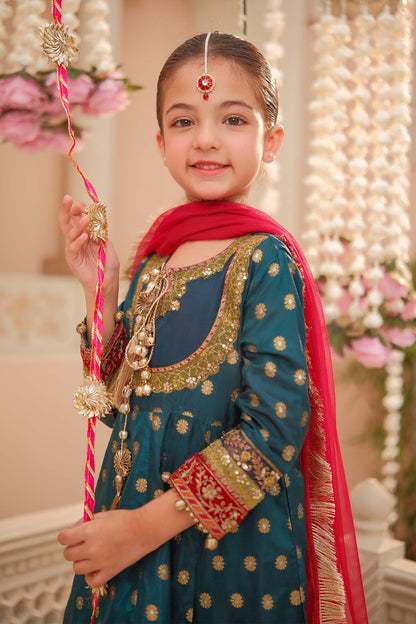 Maria B | 3 Piece Embroidered Jamawar Suit | MKS-W24-22 - Libasekhas