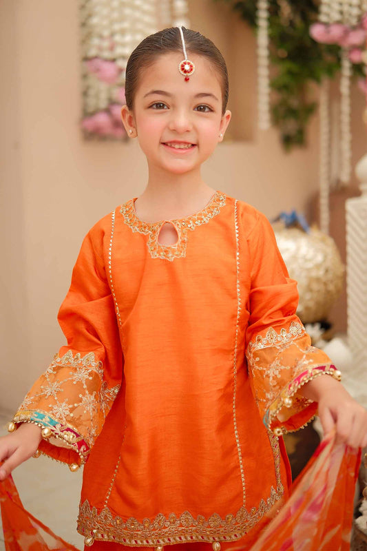 Maria B | 3 Piece Embroidered Raw Silk Suit | MKS-W24-31 - Libasekhas