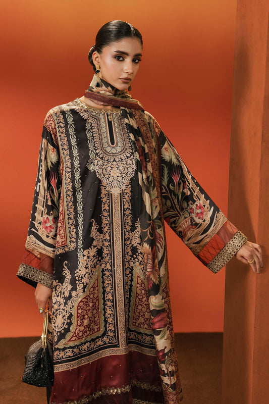 Maria B | Eid Collection 26 | 3 Piece Embroidered Satin Silk Suit
