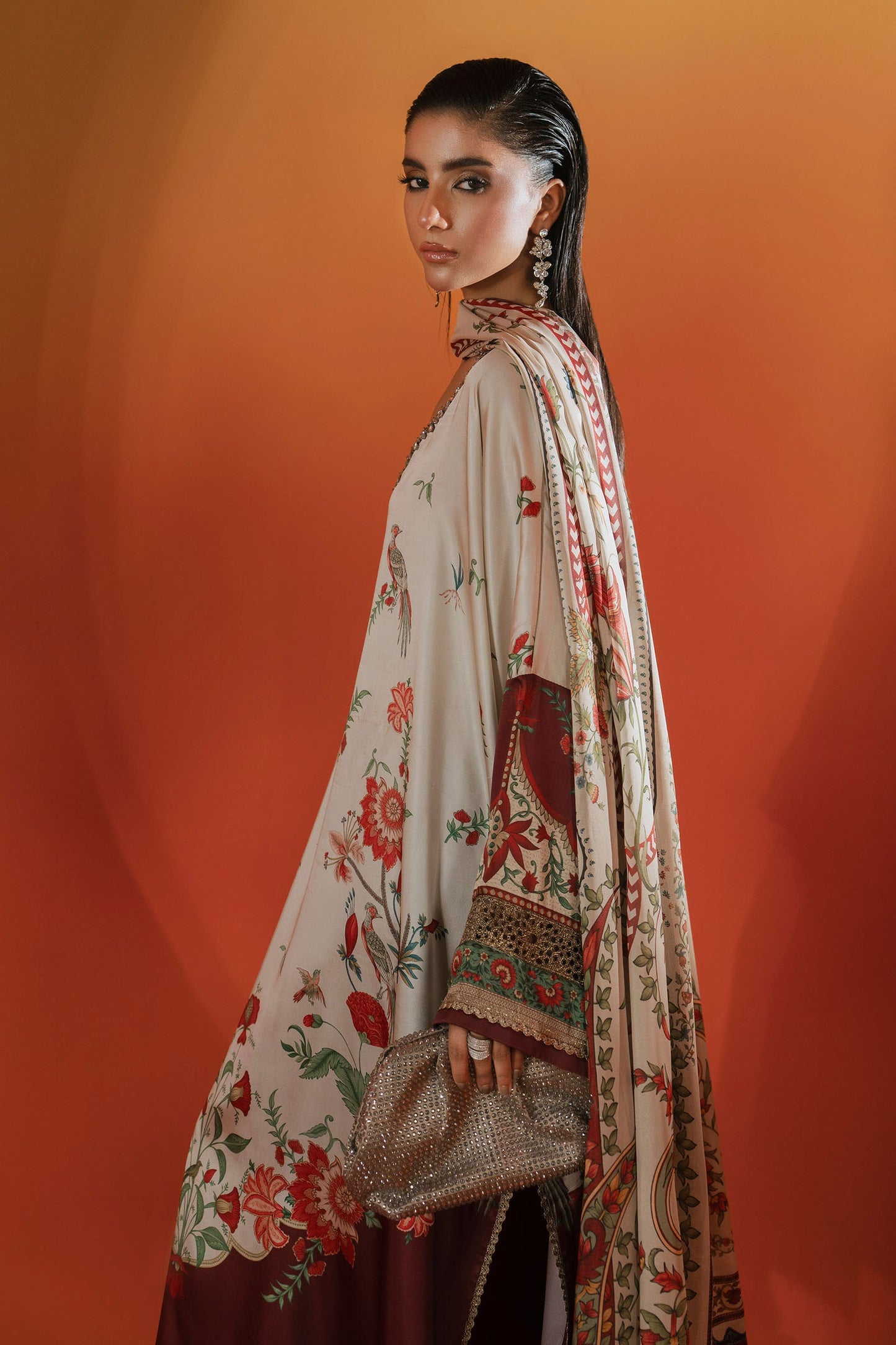 Maria B | Eid Collection 26 | 3 Piece Embellished Satin Silk Suit