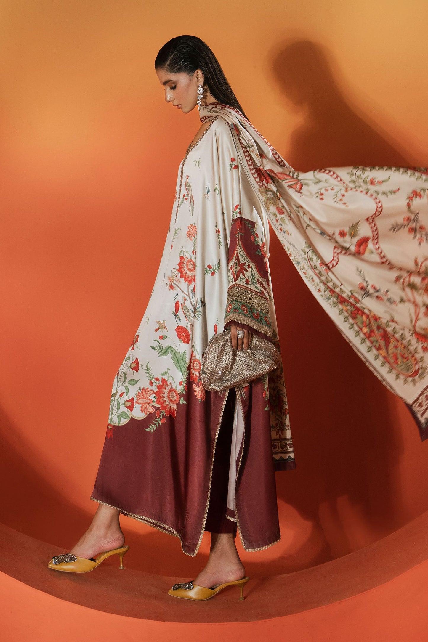 Maria B | Eid Collection 26 | 3 Piece Embellished Satin Silk Suit